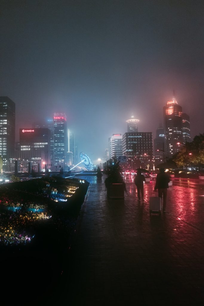 city during nighttime